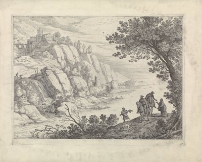 Cavalieri e mendicanti in un paesaggio da Willem van Nieulandt (II)