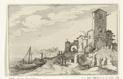 Torre e porta sulla costa da Willem van Nieulandt (II)