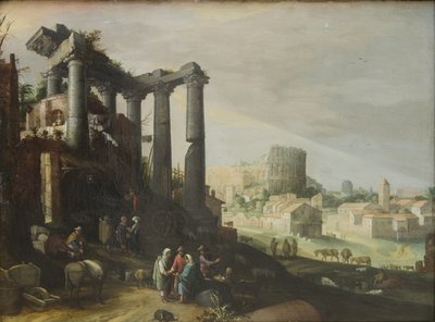 Paesaggio con vista del Campo Vaccino a Roma da Willem van Nieulandt d.Y.