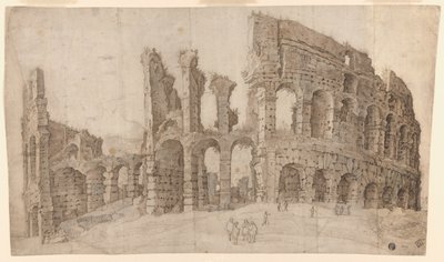 Le rovine del Colosseo a Roma da Willem van Nieuwlandt II