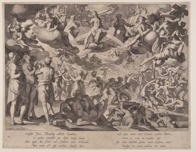 Giudizio Universale, tavola 13 da Troni di giustizia (Thronus Iustitiae) da Willem van Swanenburgh