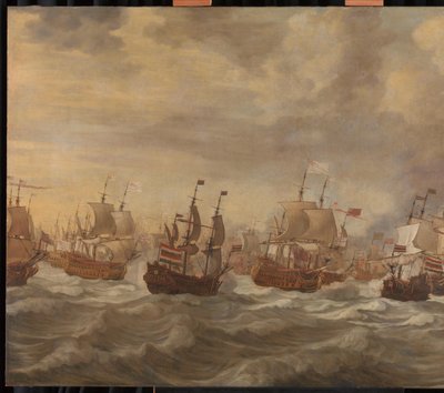 Episodio dalla battaglia navale dei quattro giorni (11-14 giugno 1666) da Willem van de Velde (I) (attributed to)