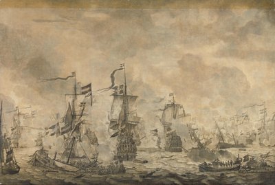 Battaglia tra le flotte olandesi e svedesi, nello stretto, 8 novembre 1658 da Willem van de Velde (I)