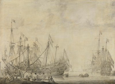 Navi dopo la battaglia da Willem van de Velde (I)