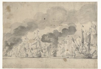 Battaglia navale presso Lowestoft il 13 giugno 1665 da Willem van de Velde (I)