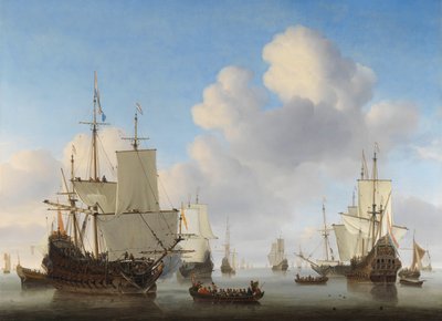 Navi olandesi in un mare calmo da Willem van de Velde (II)