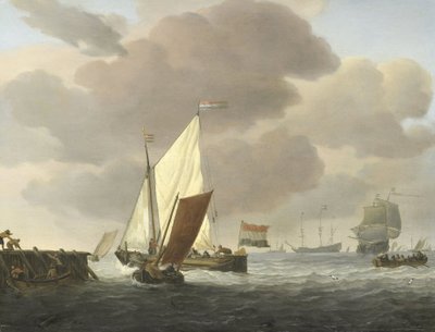 Navi vicino alla costa in tempo ventoso da Willem van de Velde (II)