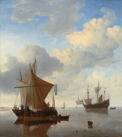 Una calma - una smalschip e una kaag all