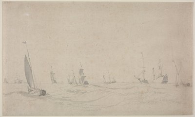 Navigazione su un mare agitato, 1665 da Willem van de Velde