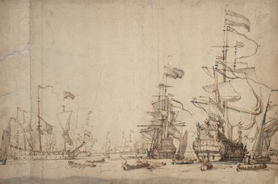 Un consiglio di guerra nella flotta olandese? Maggio 1665 da Willem van de Velde the Younger