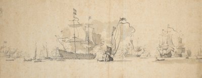 Un consiglio di guerra nella flotta olandese, maggio 1665?, c.1665 da Willem van de Velde the Younger