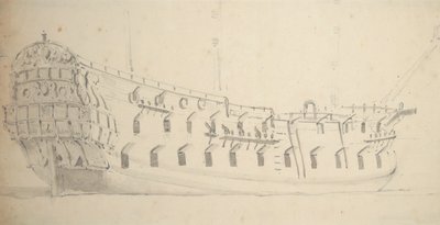 Ritratto di una nave inglese di quarta classe, c.1685 da Willem van de Velde the Younger