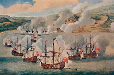 Battaglia navale in un porto da Willem van de Velde the Younger