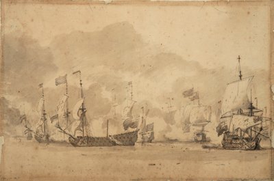 La battaglia del Texel (Kijkduijn) 11-21 agosto 1673 da Willem van de Velde the Younger