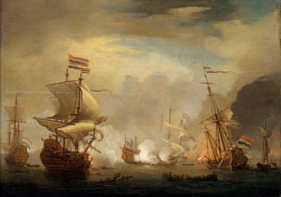 La battaglia di Texel da Willem van de Velde the Younger