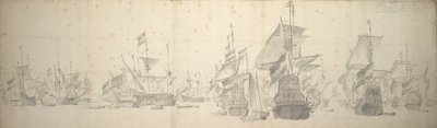 Consiglio di guerra nella flotta olandese al largo di Terschelling, 7-17 ottobre 1658 da Willem van de the Elder Velde