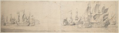 Spiaggia e azione di van Ghent da Willem van de the Elder Velde
