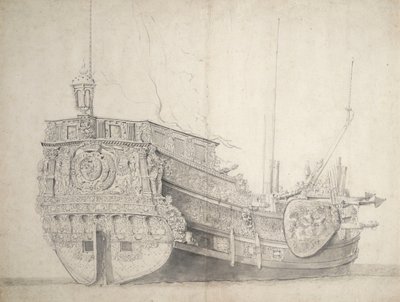 Ritratto di uno yacht di un principe olandese, c.1660 da Willem van de the Elder Velde
