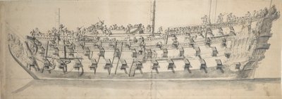 Ritratto del Nettuno, c.1685 (disegno) da Willem van de the Elder Velde