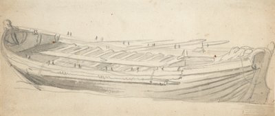 Studio di una scialuppa di nave, c.1665 da Willem van de the Elder Velde