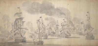 La battaglia di Solebay, 28 maggio-7 giugno 1672 da Willem van de the Elder Velde