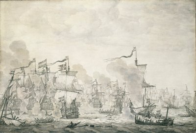 La battaglia del Sund, 29 ottobre - 8 novembre 1658, c.1660 da Willem van de the Elder Velde