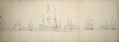 Il giorno prima della battaglia di Lowestoft, 2-12 giugno 1665 da Willem van de the Elder Velde