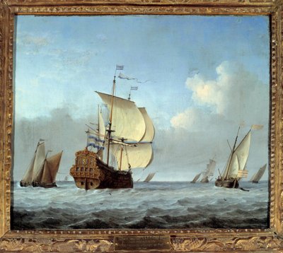 Marina con nave ammiraglia da Willem van de Velde the Younger