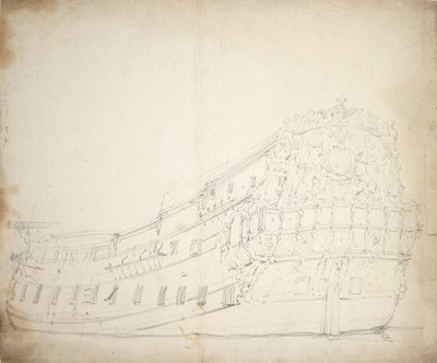 Ritratto di una nave inglese di quarta classe, c.1675 da Willem van de Velde the Younger