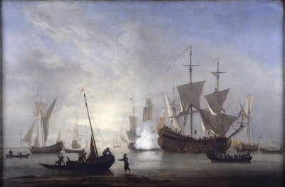 Navigazione in calma, c.1680 da Willem van de Velde the Younger