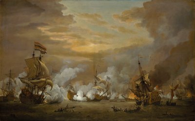 La battaglia del Texel da Willem van de Velde the Younger