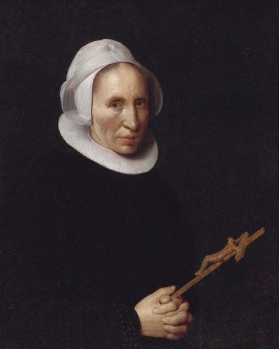 Una signora con in mano un crocifisso da Willem van der Vliet
