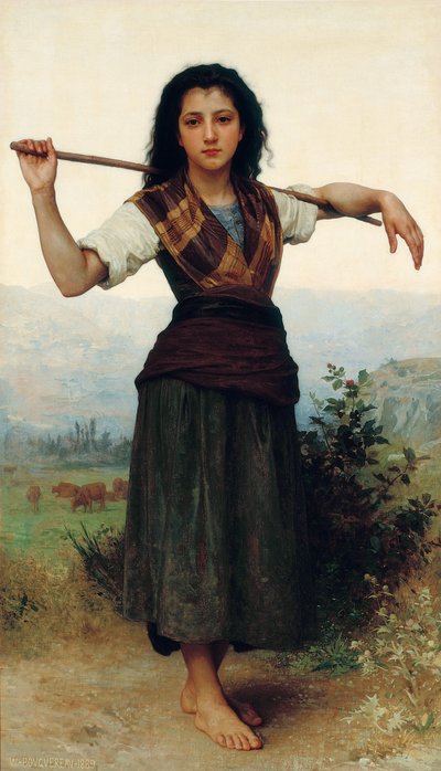 La piccola pastorella da William-Adolphe Bouguereau