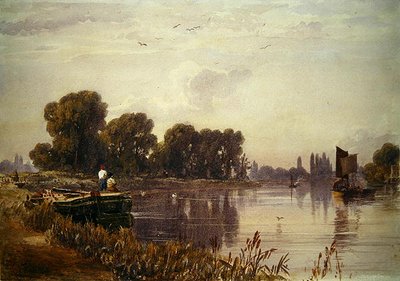 Paesaggio con fiume da William  Evans