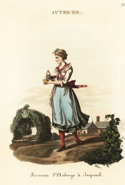 Cameriera austriaca in una locanda a Innsbruck, Tirolo da William (after) Alexander