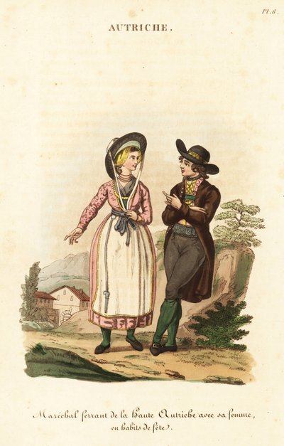 Fabbro e sua moglie, Alta Austria da William (after) Alexander