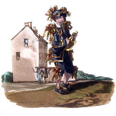 Ragazzo spazzacamino in abito del Primo Maggio, c.1820 (incisione) da William (after) Alexander