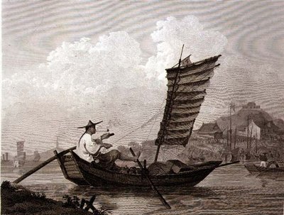 Economia del Tempo e del Lavoro Esemplificata in un Barcaiolo Cinese, inciso da Thomas Medland da William (after) Alexander
