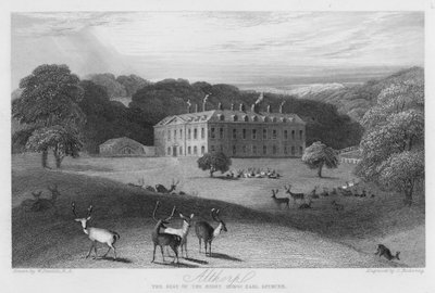 Althorp, la residenza del Conte Spencer (incisione) da William (after) Daniell