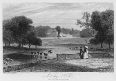 Mistley Hall, la residenza di Lord Rivers da William (after) Daniell