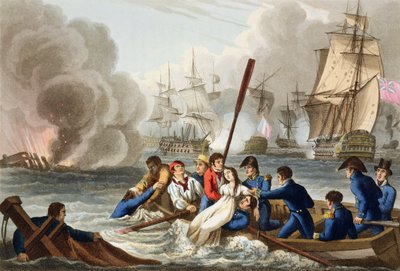 Aneddoto alla Battaglia di Trafalgar, inciso da Matthew Dubourg da 