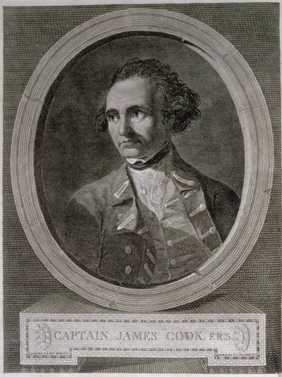 Ritratto del Capitano James Cook (1728-79), dal frontespizio di 