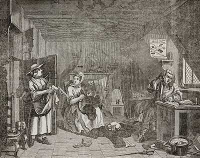 Poeta afflitto, dopo un dipinto di William Hogarth da William (after) Hogarth