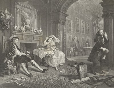 Il matrimonio alla moda da William (after) Hogarth
