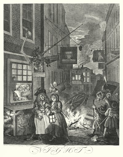 Notte (incisione) da William (after) Hogarth