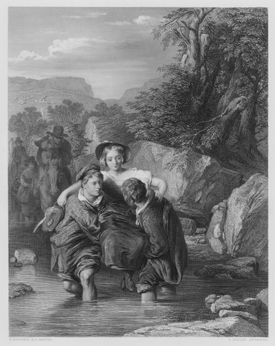 Attraversando il guado (dalla Galleria Vernon) da William (after) Mulready