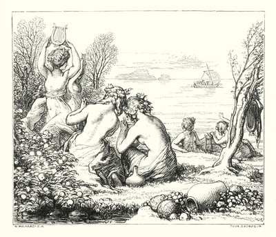 Le Fate del Mare (incisione) da William (after) Mulready