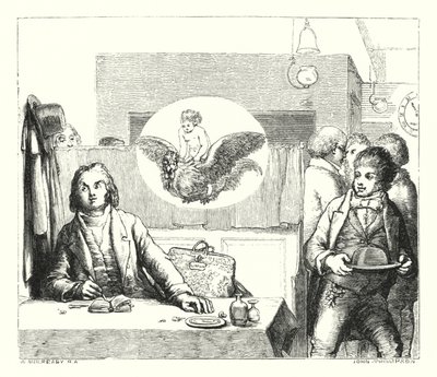 Il monologo lirico di Will Waterproof, fatto al gallo da William (after) Mulready