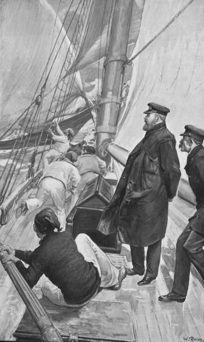 Re Edoardo in un incidente nautico a Cowes da William (after) Rainey