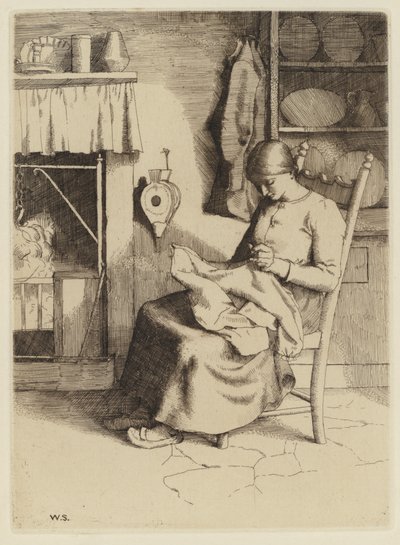 Il progresso del pellegrino di Bunyan: Mercy al lavoro da William (after) Strang